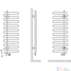 Kermi CRE1A1400402CXK Icaro-E BH1421x58x400mm