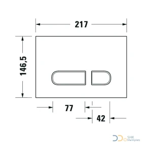 DURAVIT WD5001021000 Betätigungsplatte A1, für WC